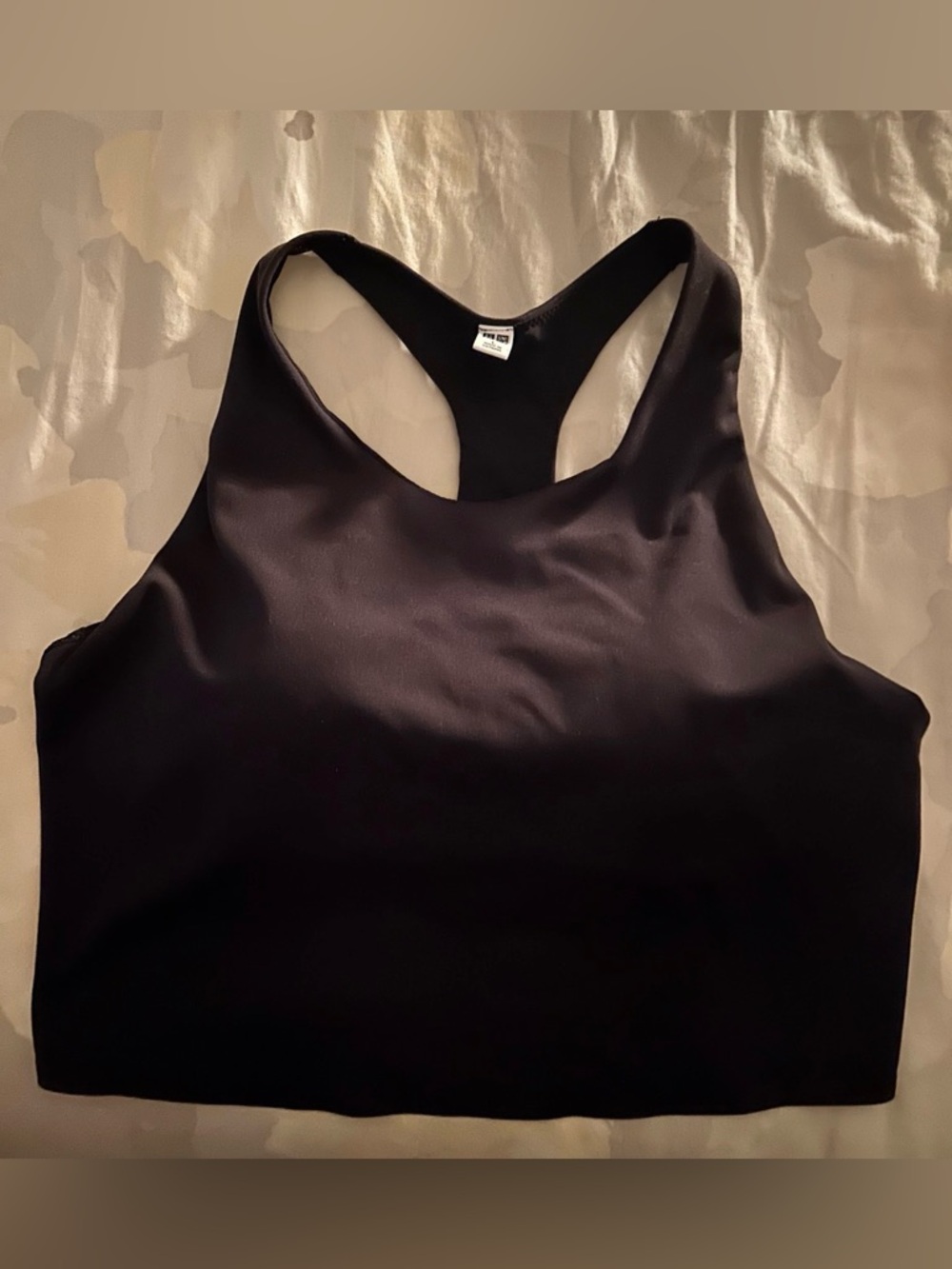 SOLD-Uniqlo Black Racerback Crop Tank Top